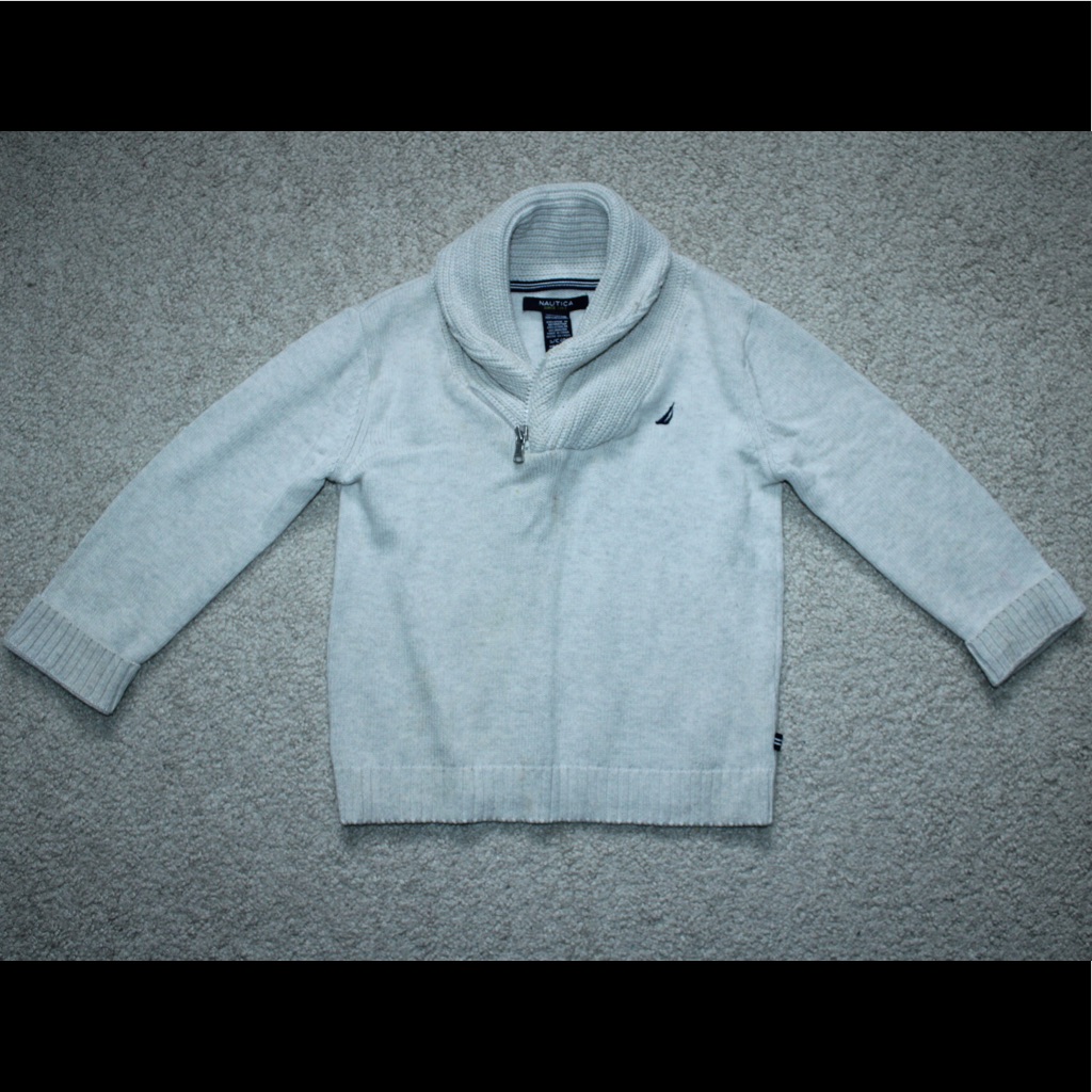 Nautica Small Size 4 White Cable Knit Longsleeve Sweater